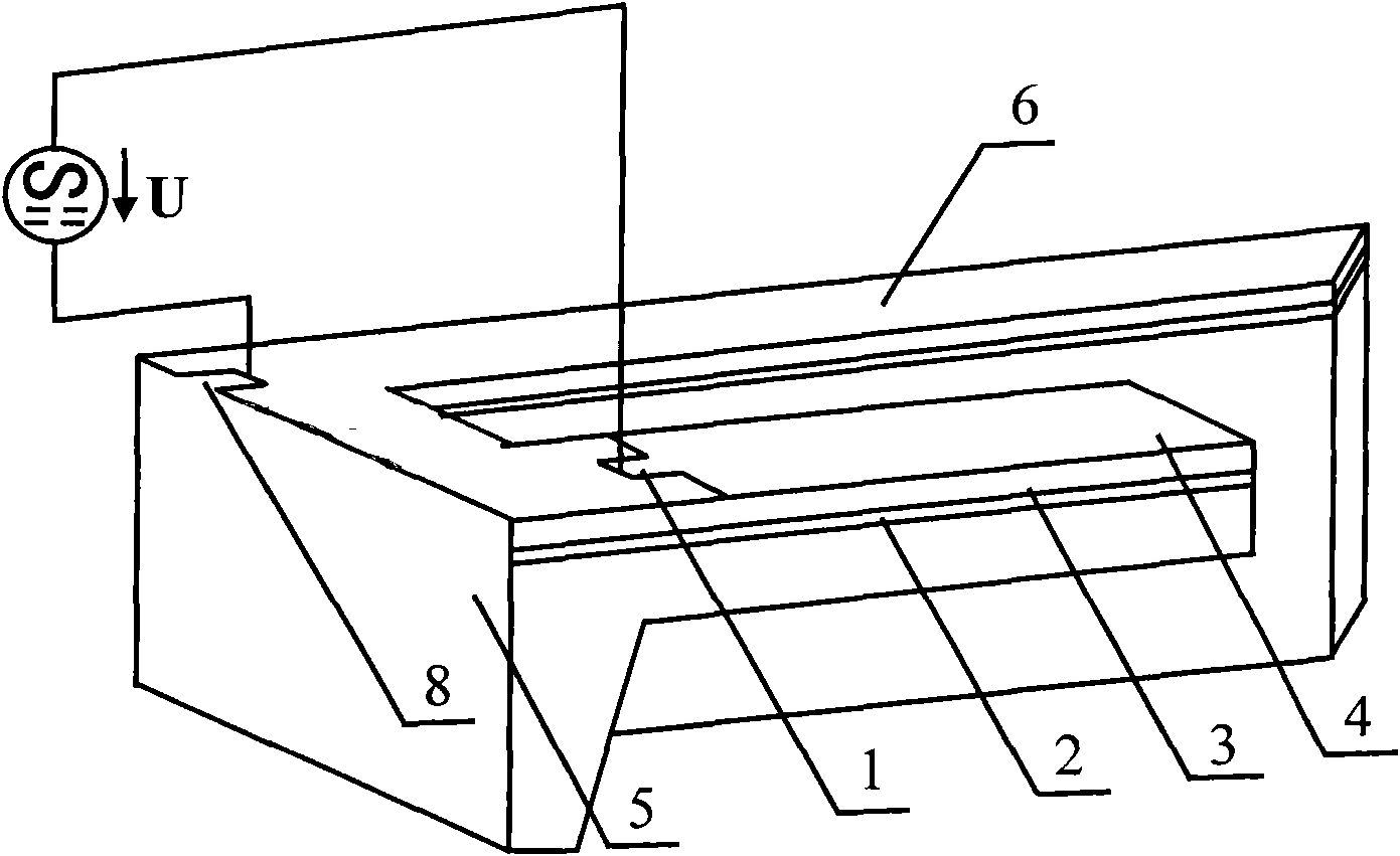 Micro cantilever beam driving member based on antiferroelectric thick film field induced phase transition strain effect