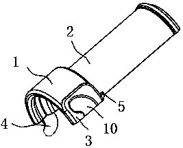 Cast iron and glass fiber composite double-layer structure cable protection sleeve