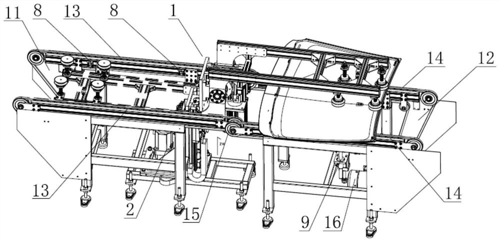 Automatic glass turning and conveying equipment