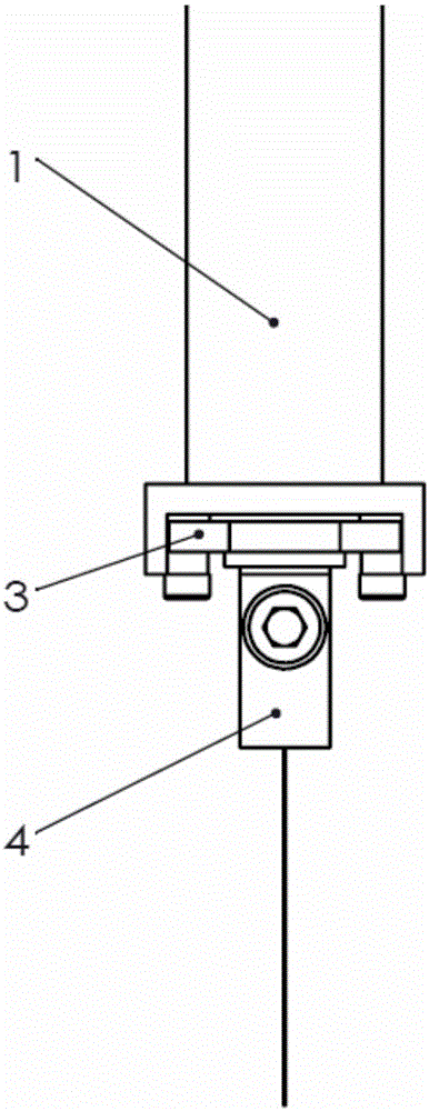 Clamp used for tension-torsional fatigue performance test of samples of micron-grade sizes