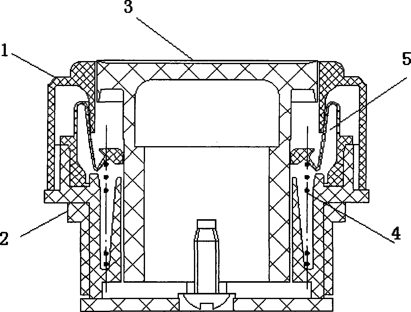 Structure of operating part of explosion prevention button head