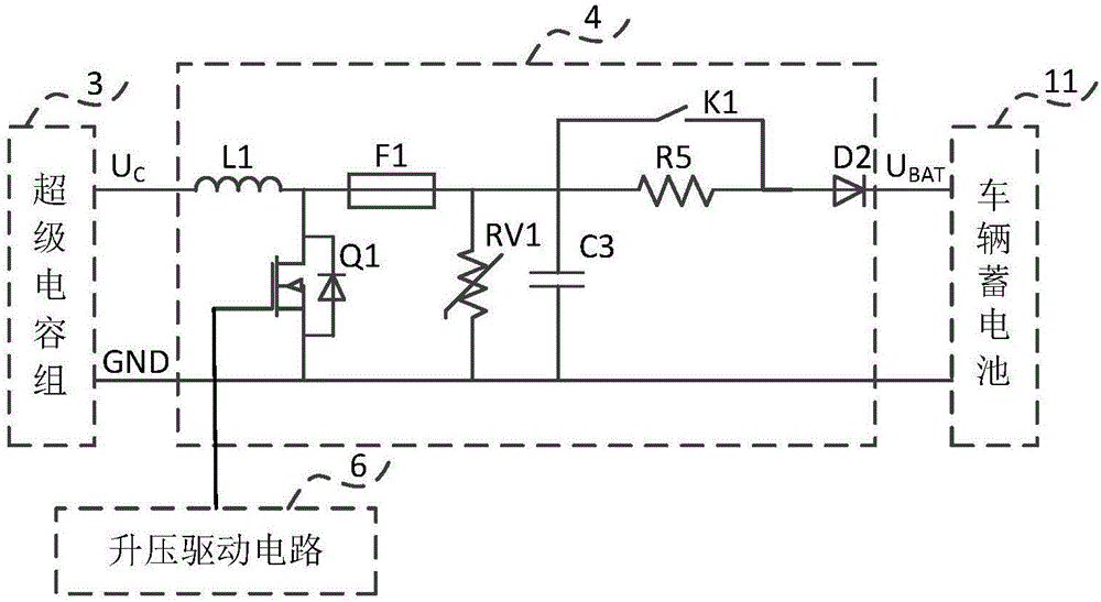 Compound emergency power supply apparatus used for low-temperature start of vehicle