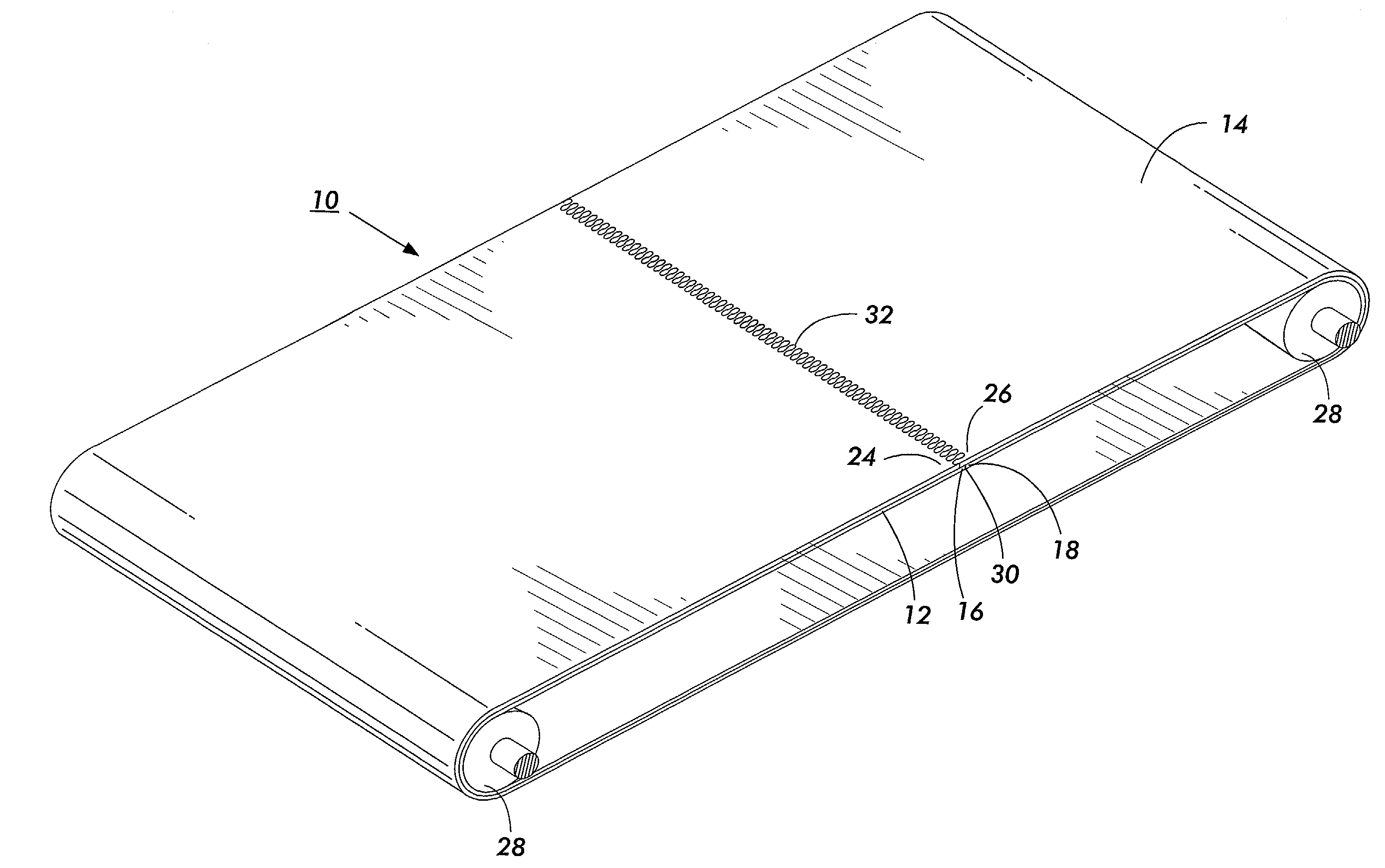 Seamed, conformable belt and method of making