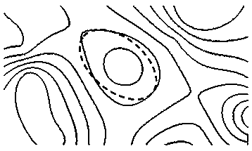 Contour line generation optimization method with geological direction characteristics