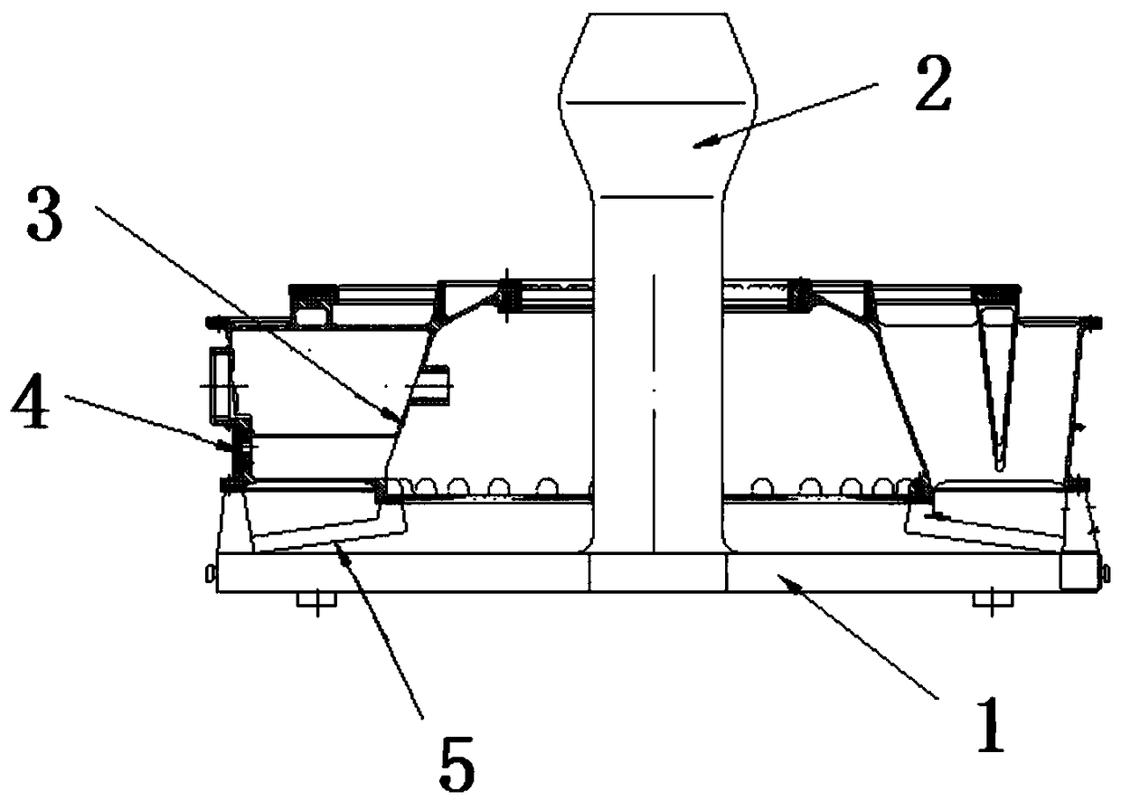 Runner device and mold filling method of centrifugal casting thin-wall cartridge receiver casting