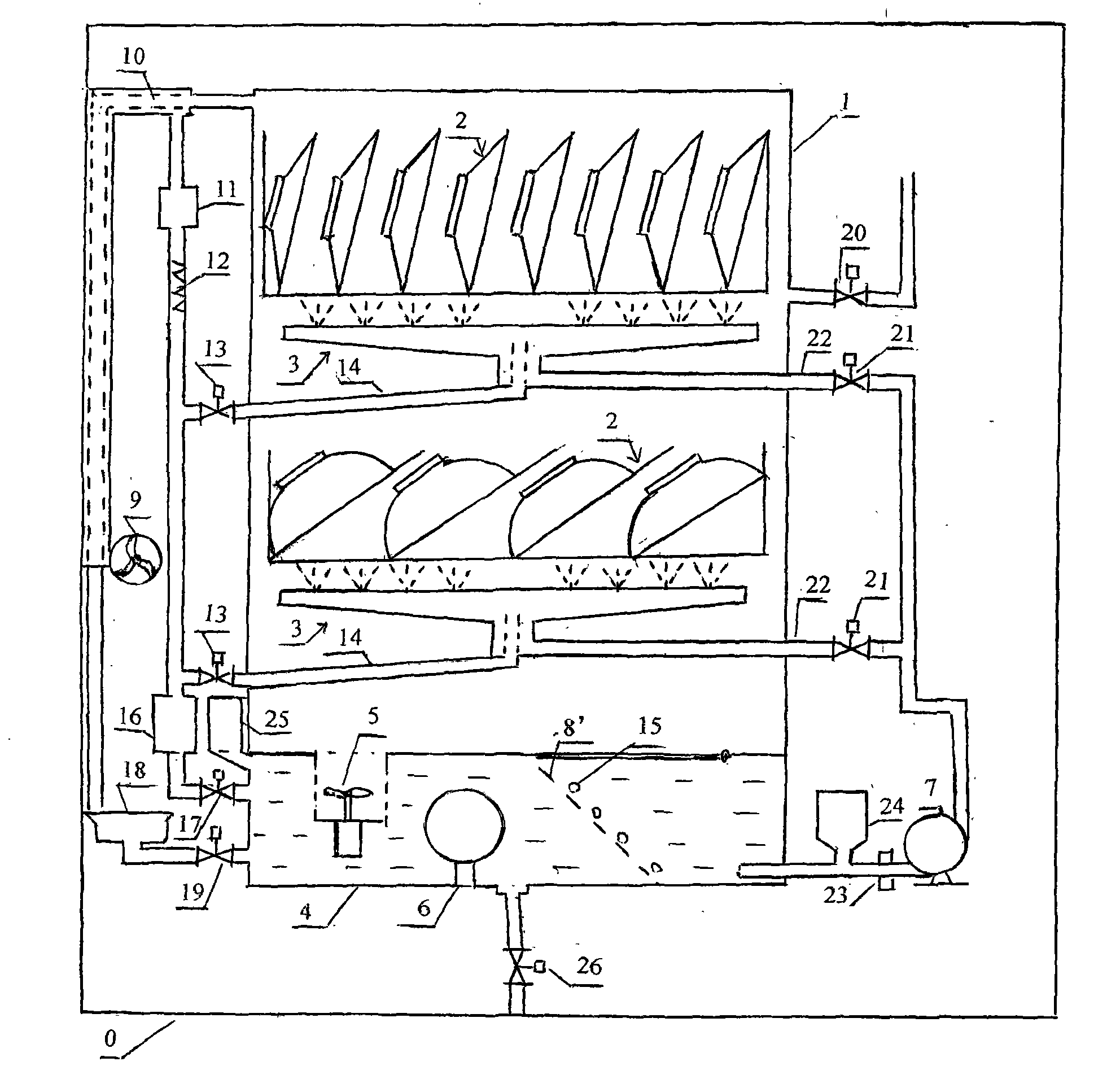 Atomizing dish washing machine