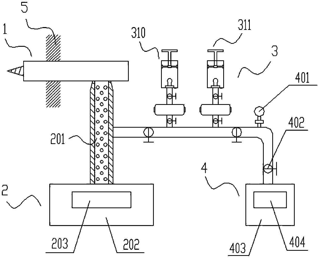 A positive pressure collection device and collection method for trace gas in coal mine working face