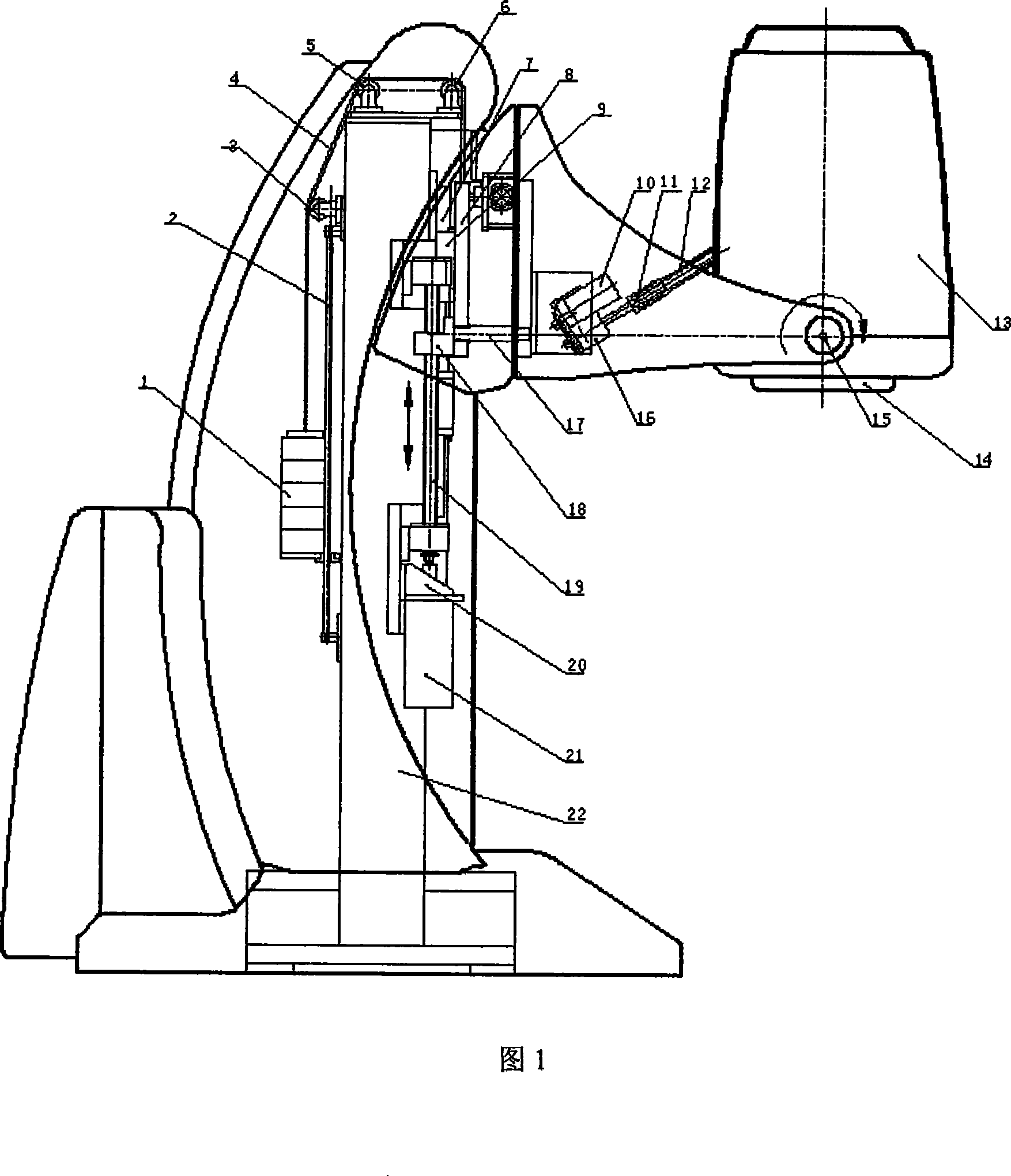 High-strength focusing ultrasonic therapy locating scanning device