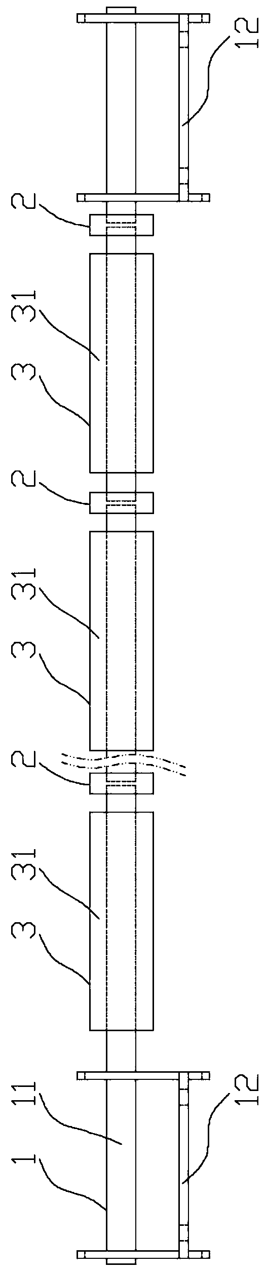 Automatic spraying production line for elongated structure workpiece