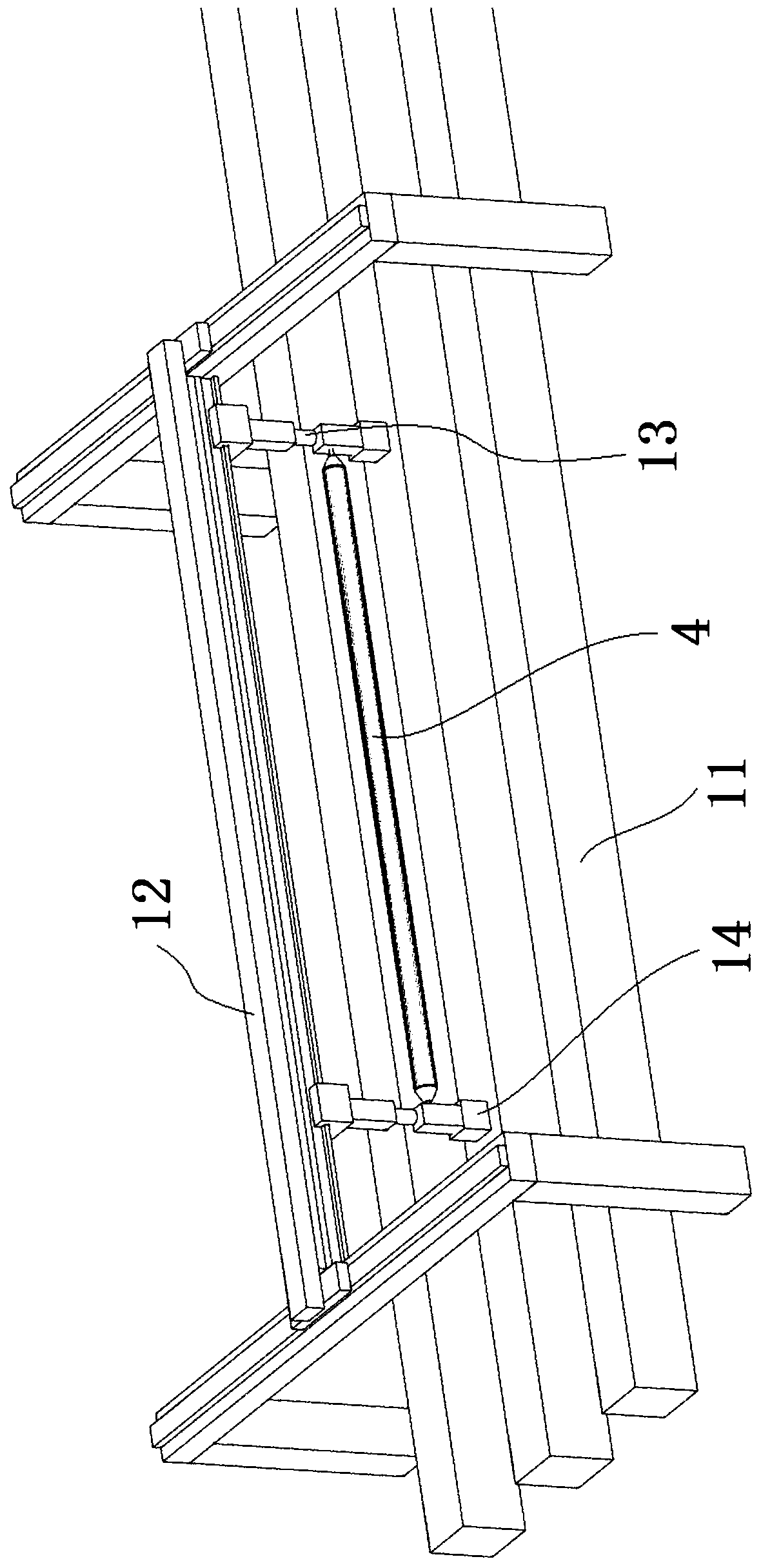 Automatic spraying production line for elongated structure workpiece