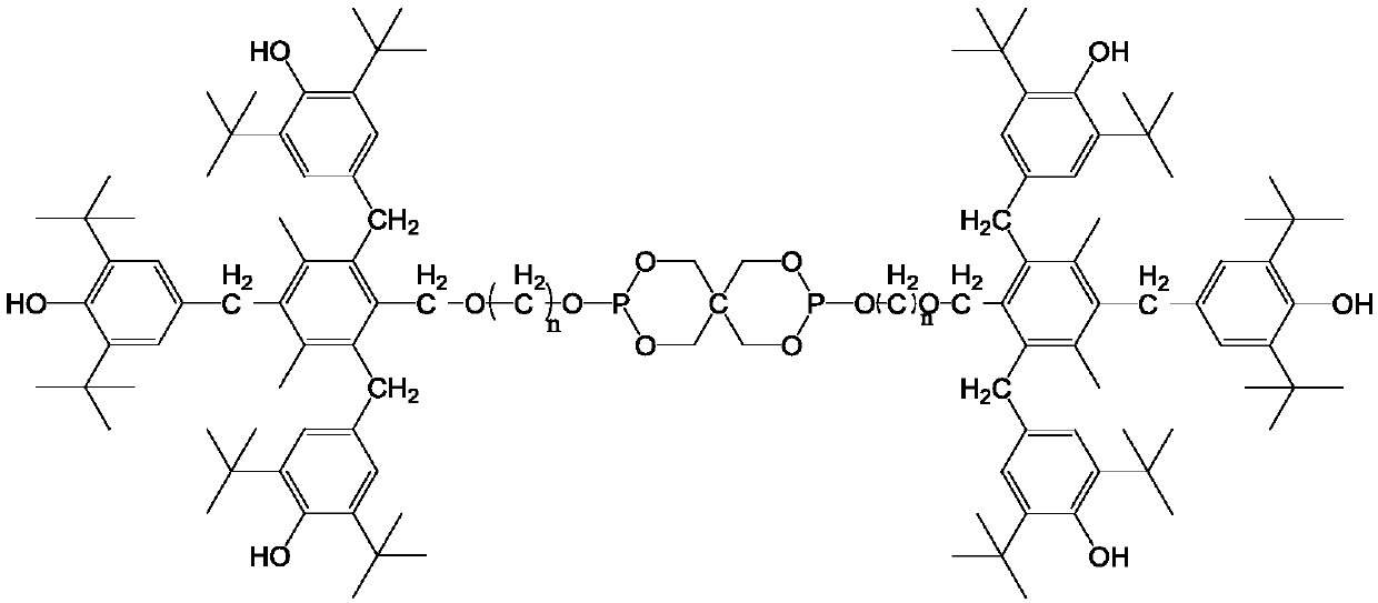 Compound containing hindered phenol and pentaerythritol structure, and synthesis method thereof, and applications as antioxidant