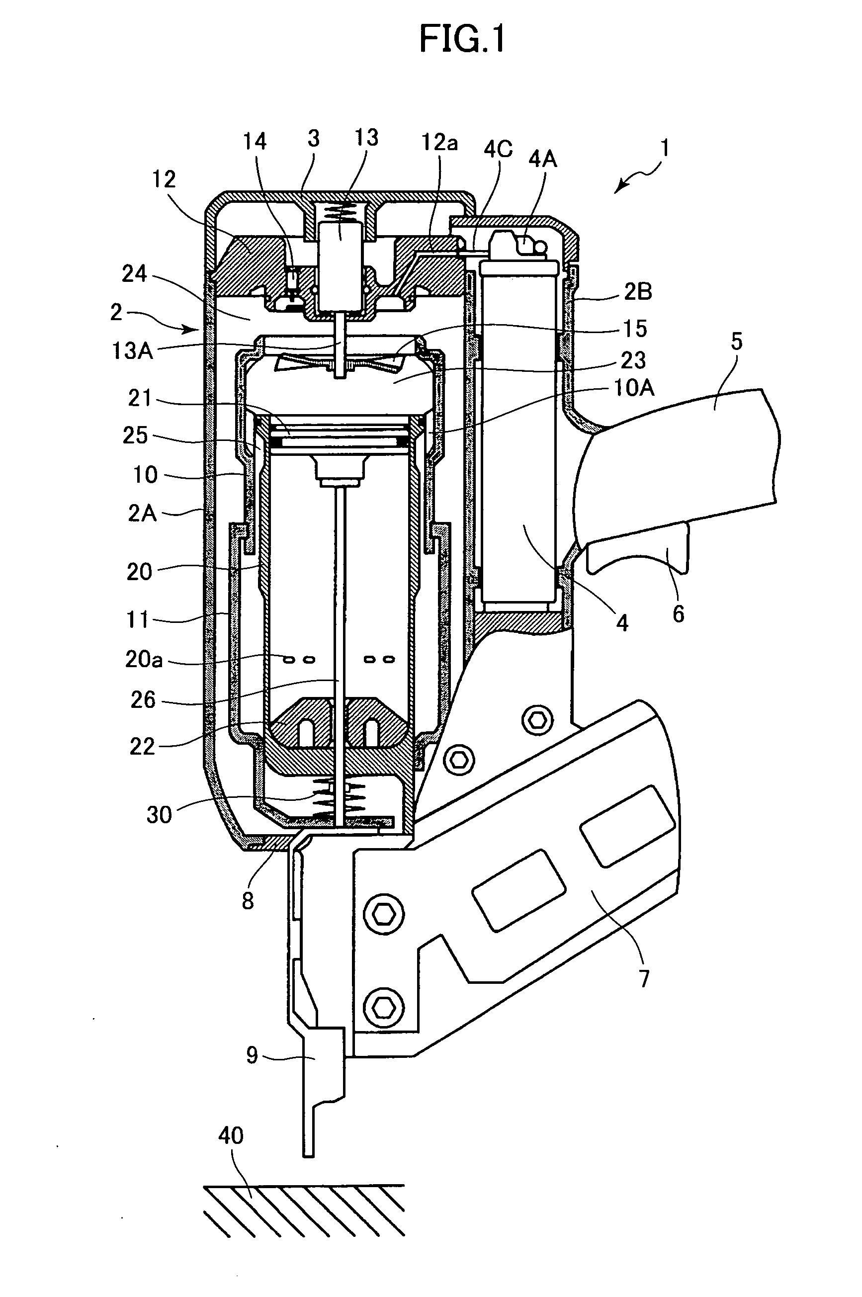 Combustion-type power tool providing specific spark energy