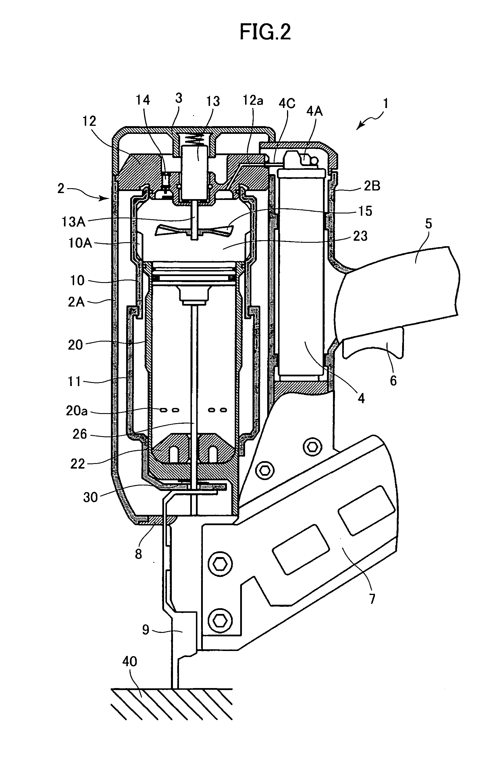 Combustion-type power tool providing specific spark energy