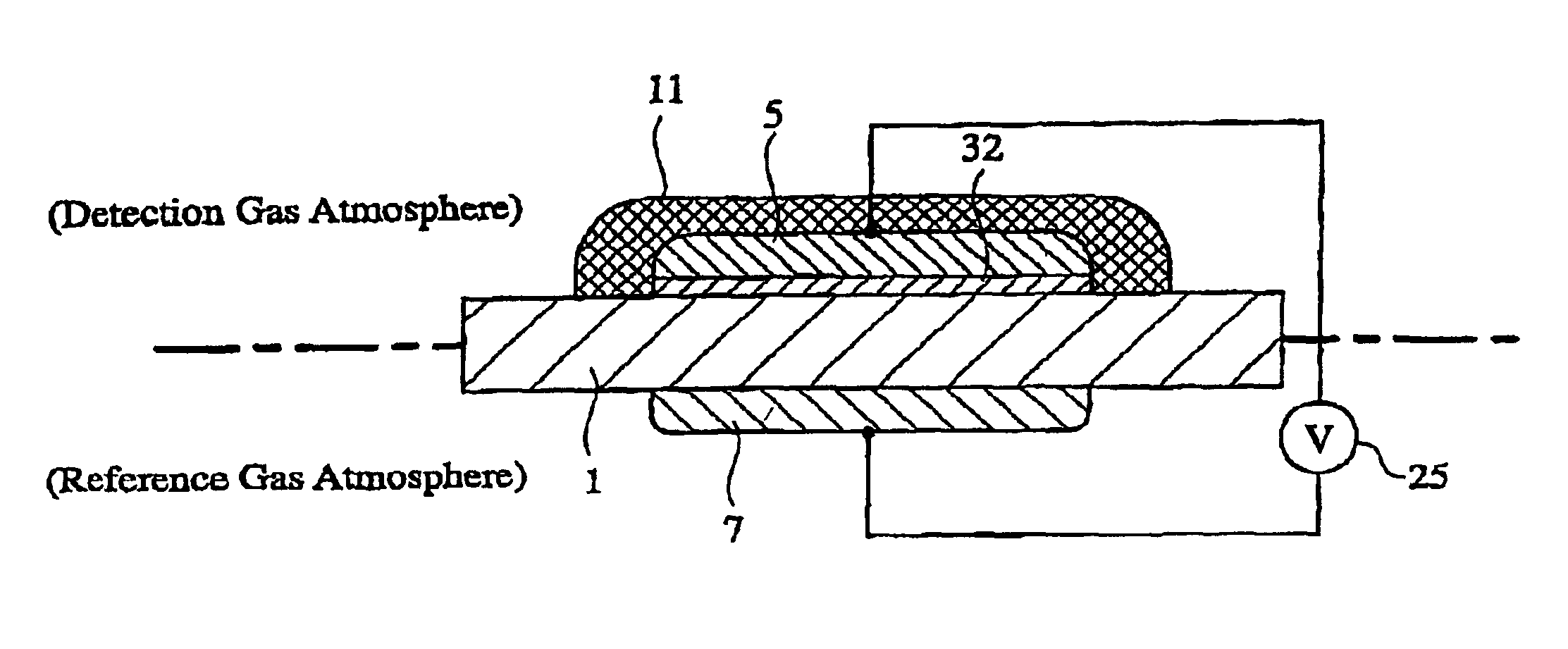 Gas-detecting element and gas-detecting device comprising same