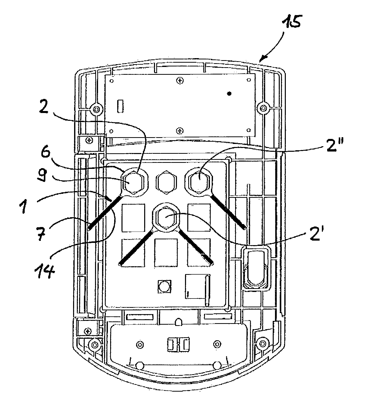 Article for securing and ordering cables leading away from a key switch