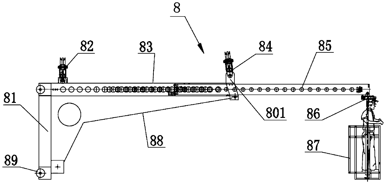 Multi-functional telescopic maintaining platform for leaf margin