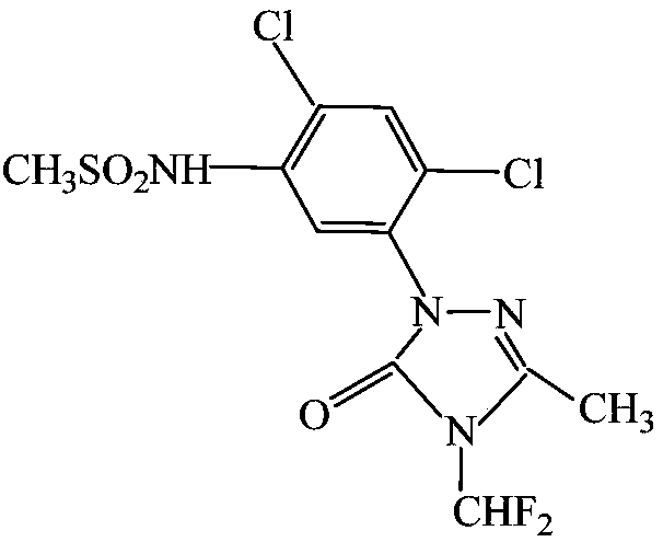 S-metolachlor and sulfentrazone-containing microcapsule suspension-suspending agent and preparation method thereof