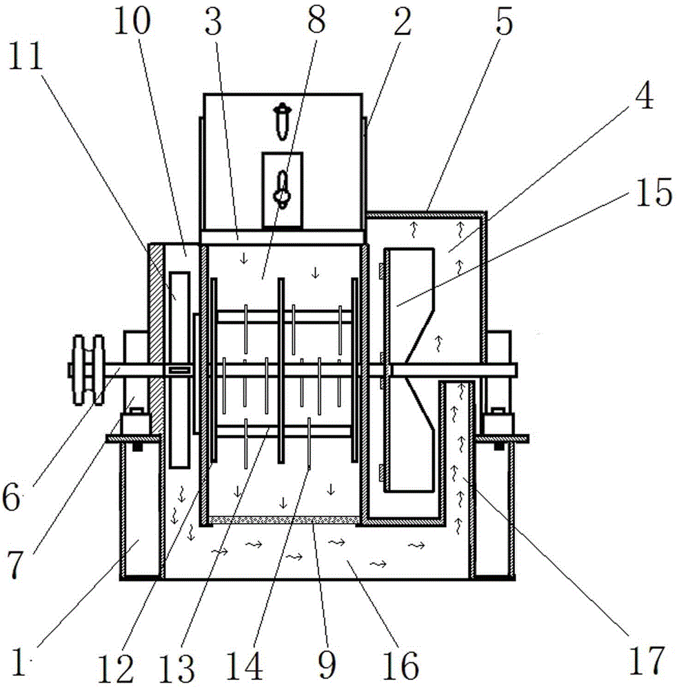 Double-air inner suction type feed crusher