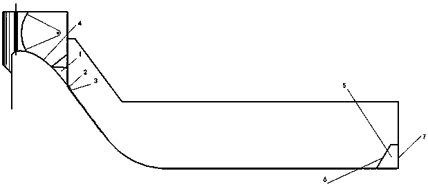 Variable-angle flip bucket and shutter type stilling pool tail bucket combined energy dissipation structure and using method thereof