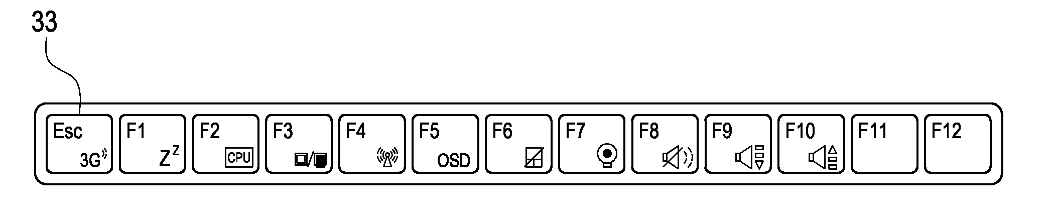 Display method, application program and computer readable medium for computer key function