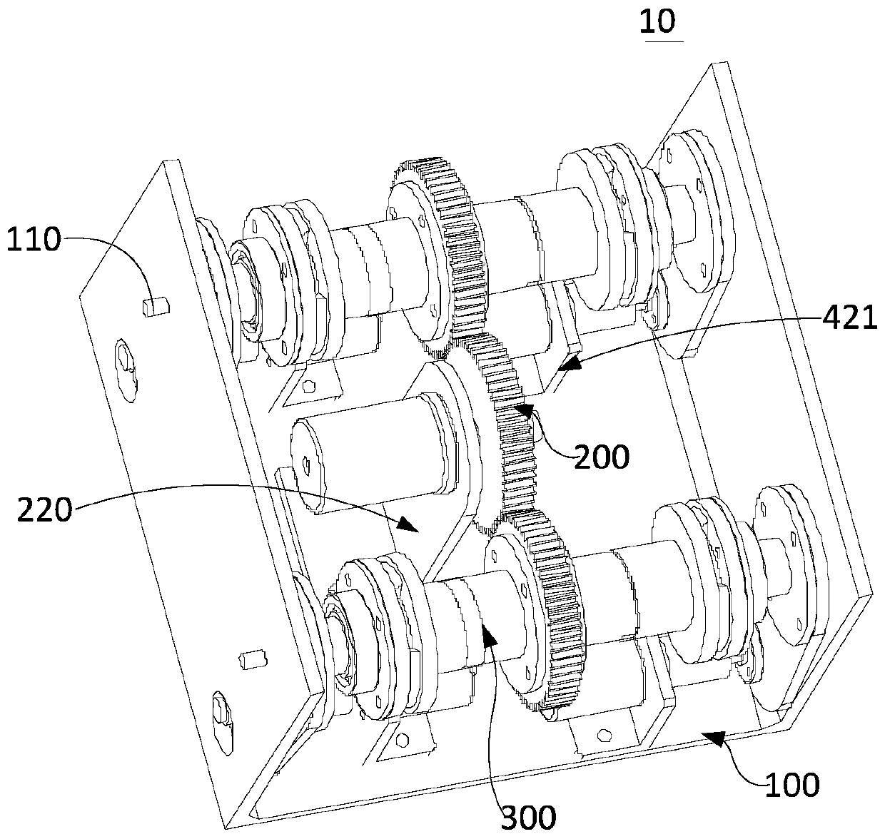 Driving line driving device and flexible exoskeleton applying same