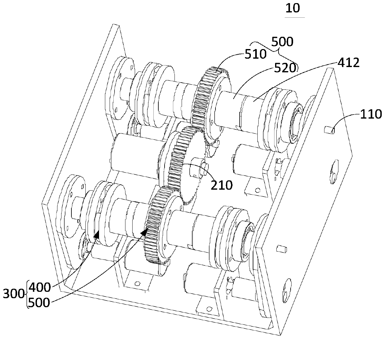 Driving line driving device and flexible exoskeleton applying same