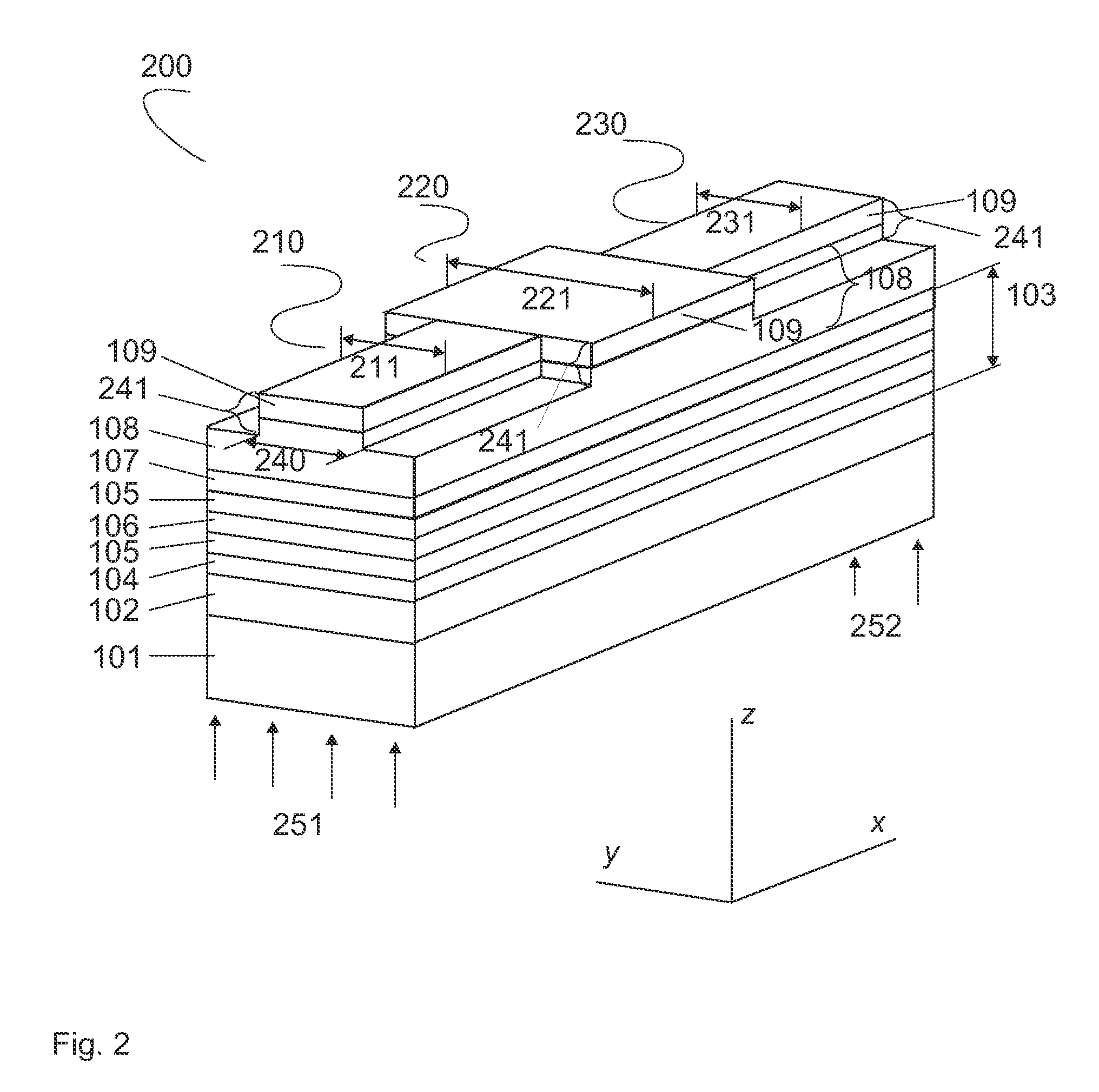 High-Power Optoelectronic Device with Improved Beam Quality Incorporating A Lateral Mode Filtering Section