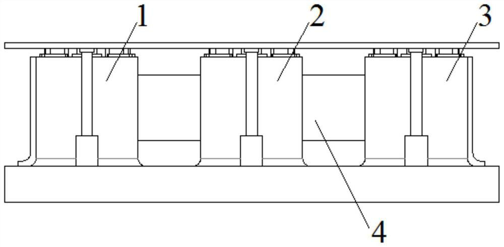 Buffer base suitable for ocean nuclear power platform equipment