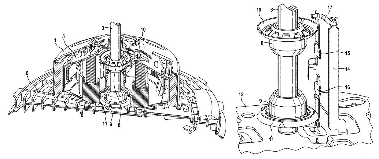 Electronically commutated DC motor with shielding