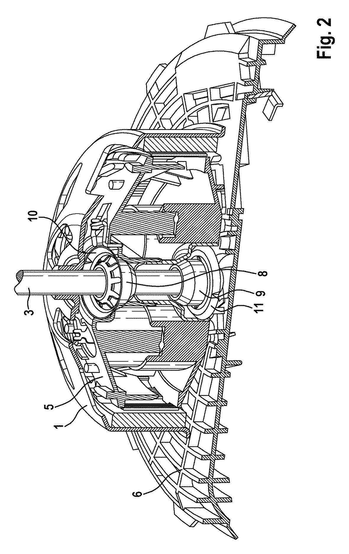 Electronically commutated DC motor with shielding