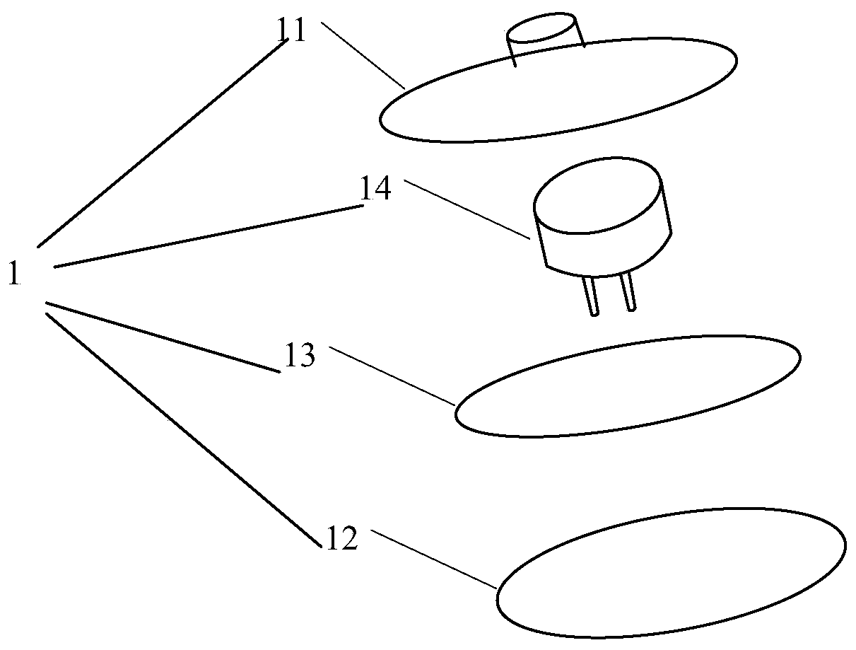 Electronic probe device for auscultation sphygmomanometer