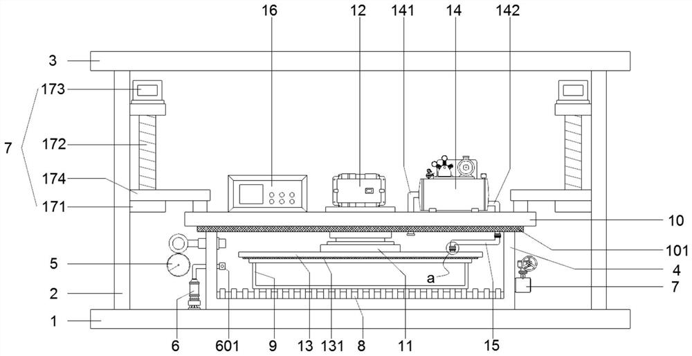 Air tightness detection device for liquid cooling integrated box