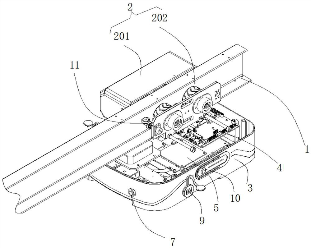 Rail-mounted visual robot system