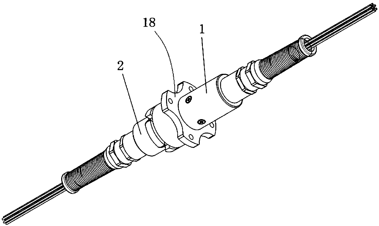 Optical fiber rotary connector