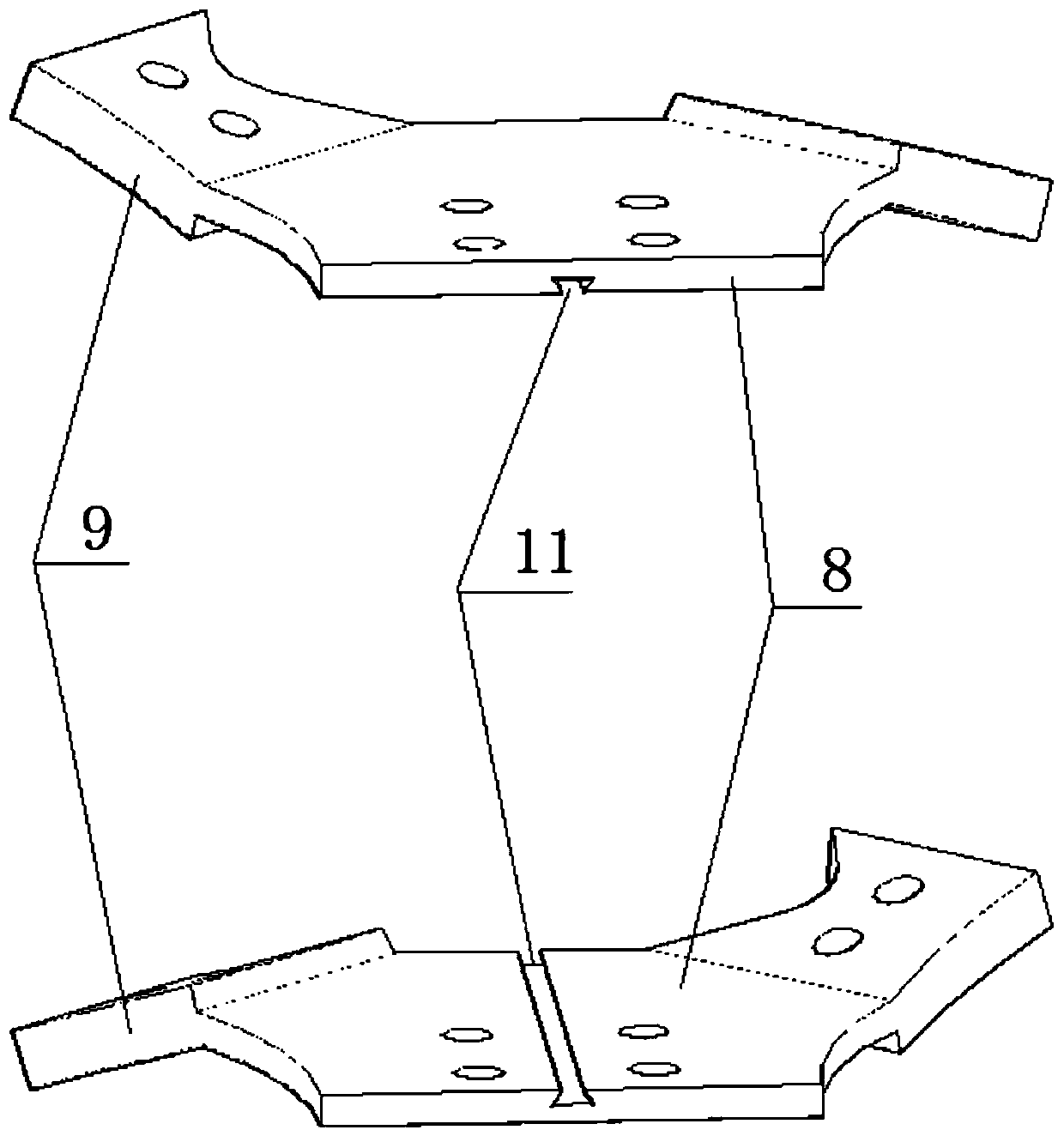 Fully assembled steel structure connection components and installation methods