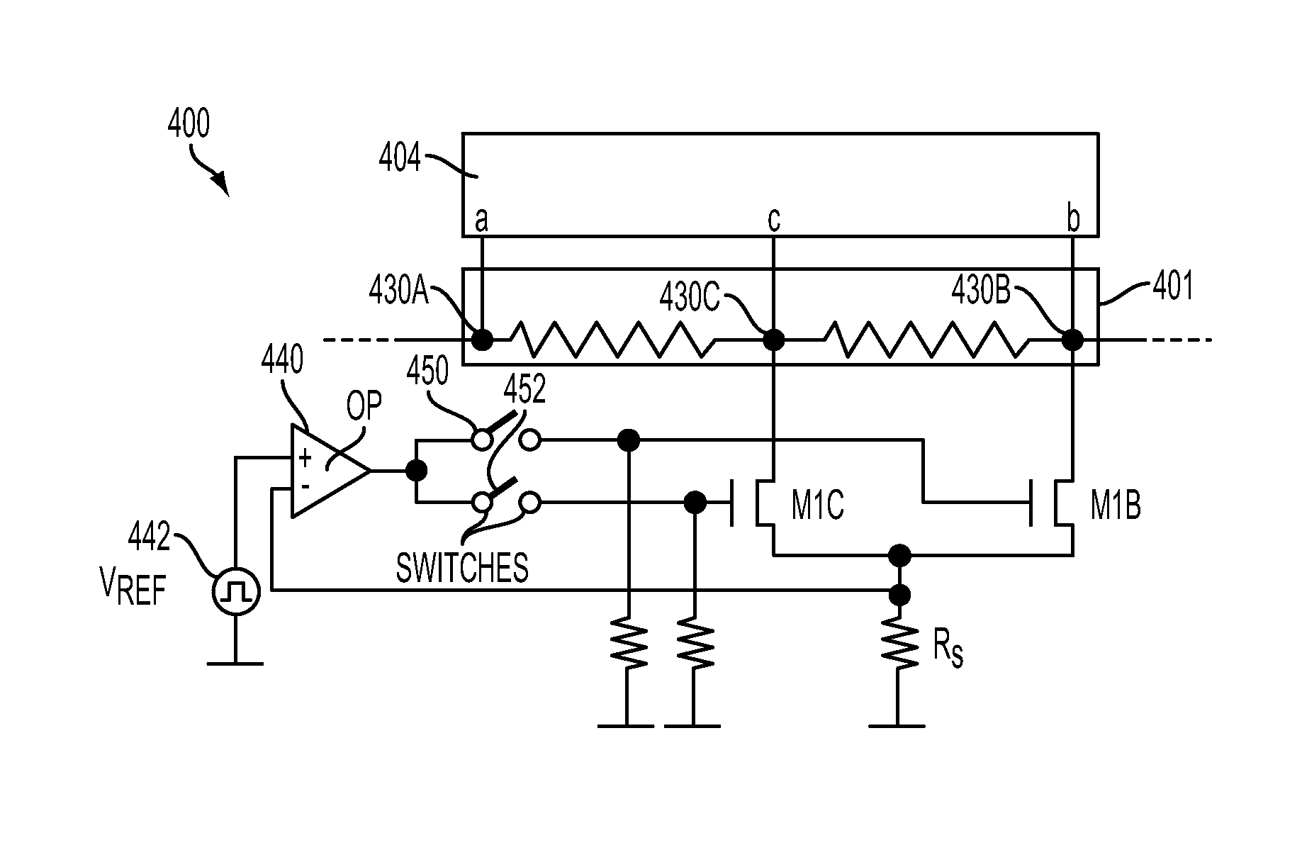 Method and system for measuring the resistance of a resistive structure