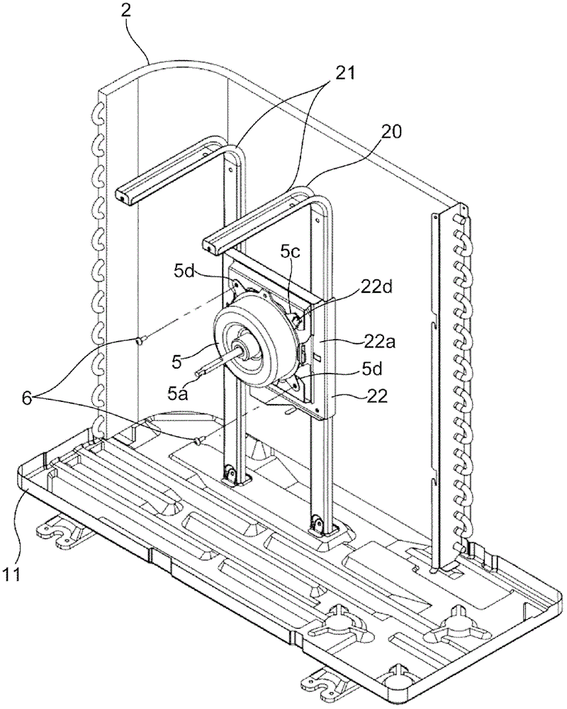 Outdoor unit for air conditioner and manufacturing method for same