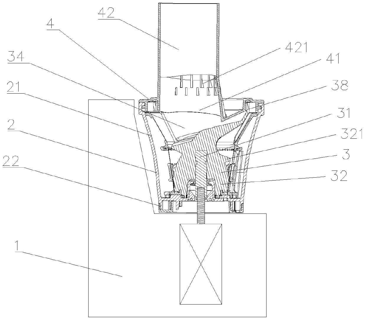 A kind of limited and reliable juicer