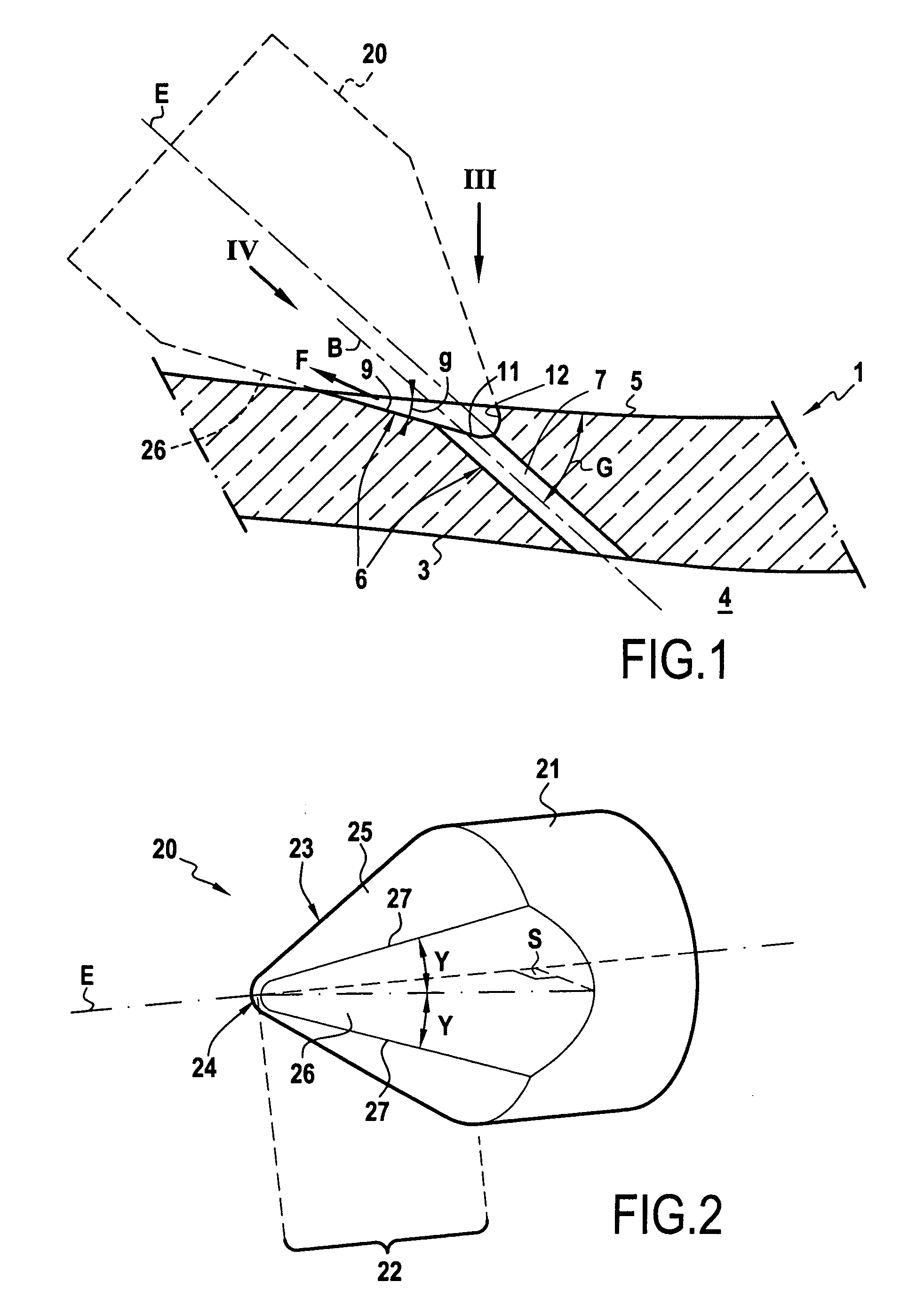 Cooling channel formed in a wall