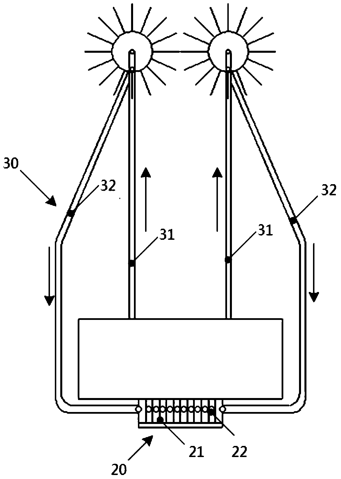 Pitch cabinet cooling device and wind turbine