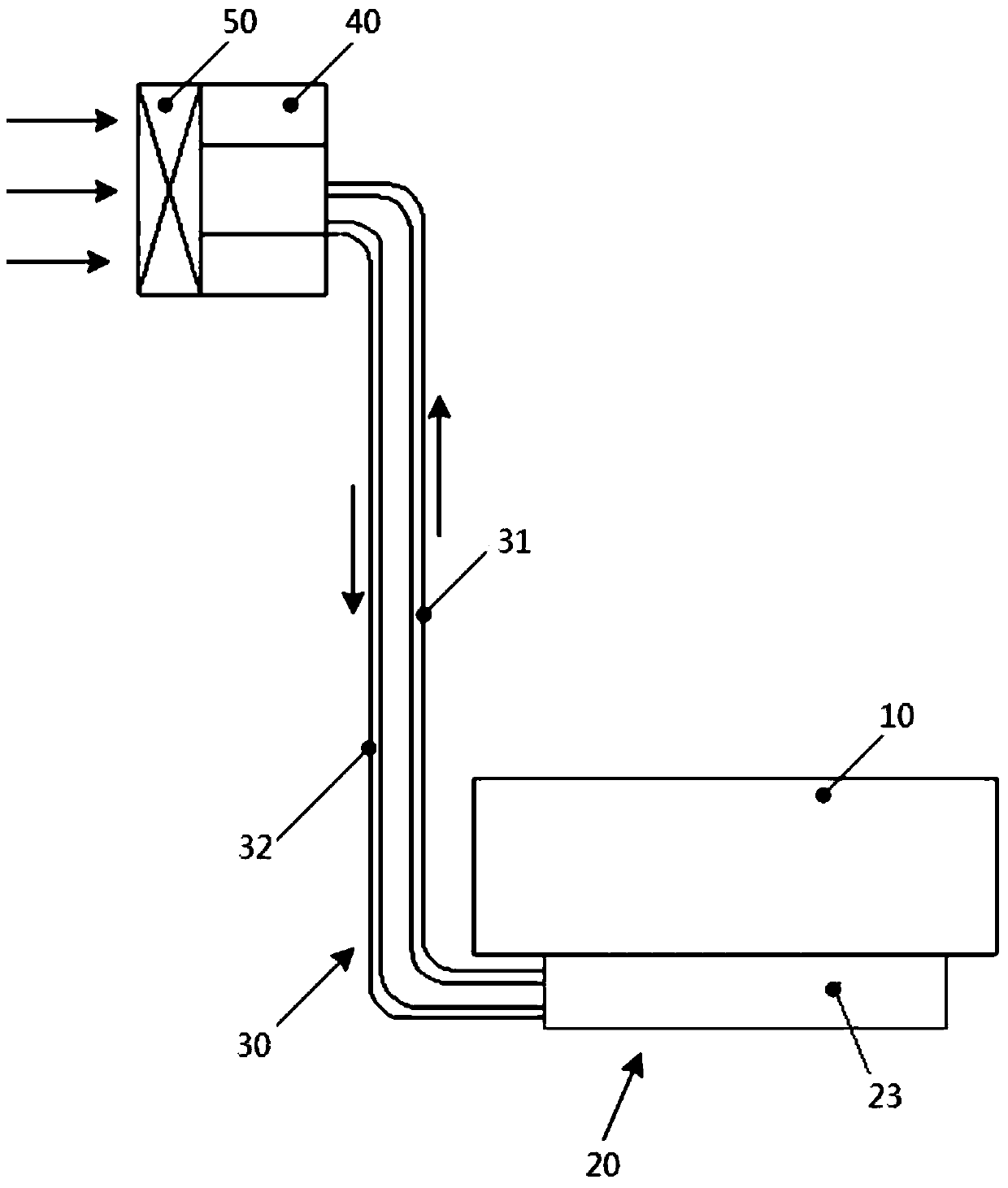 Pitch cabinet cooling device and wind turbine