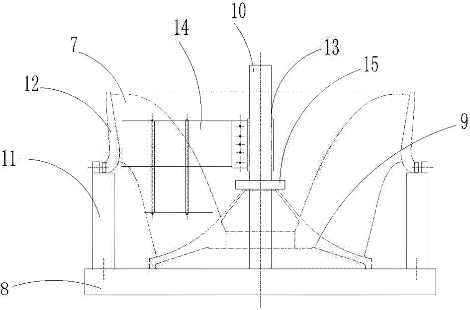 Welding positioning device for mixed-flow runner blade and its positioning measurement method