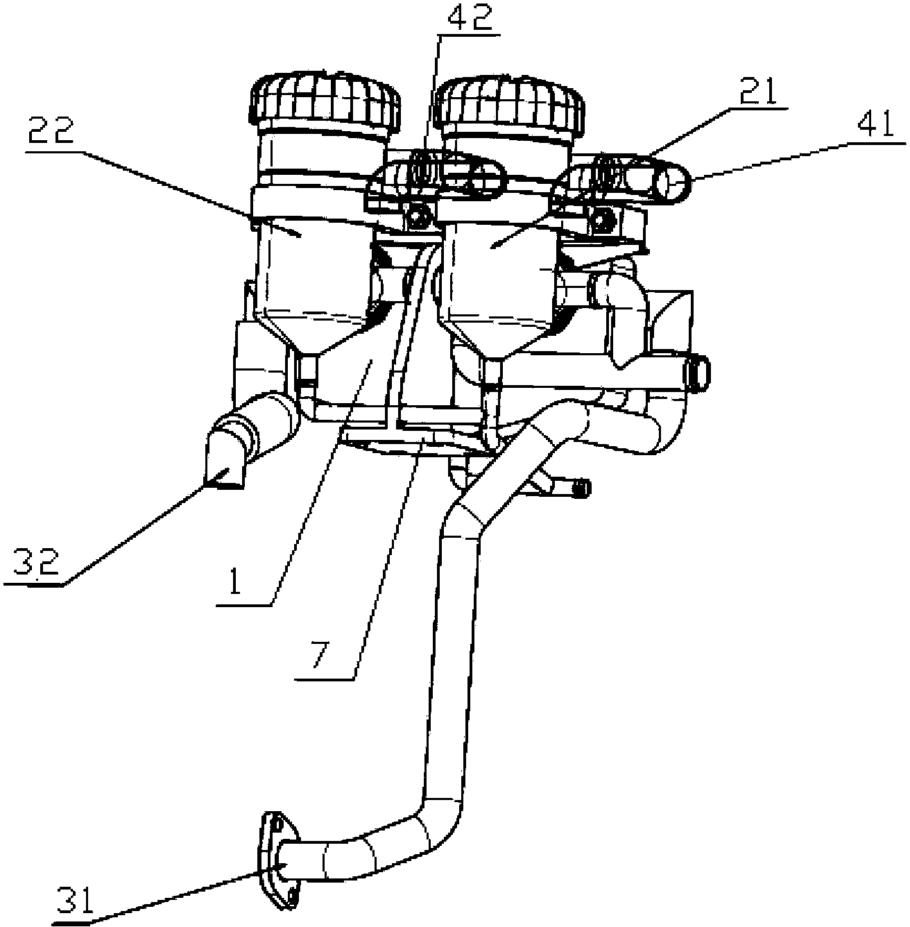 Oil and gas separation device