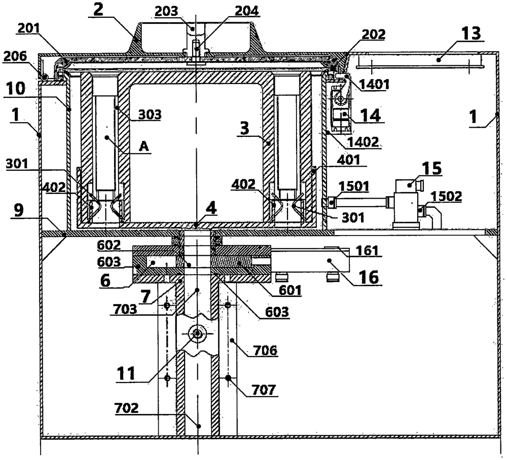 Nurse station specimen sending device and operation control