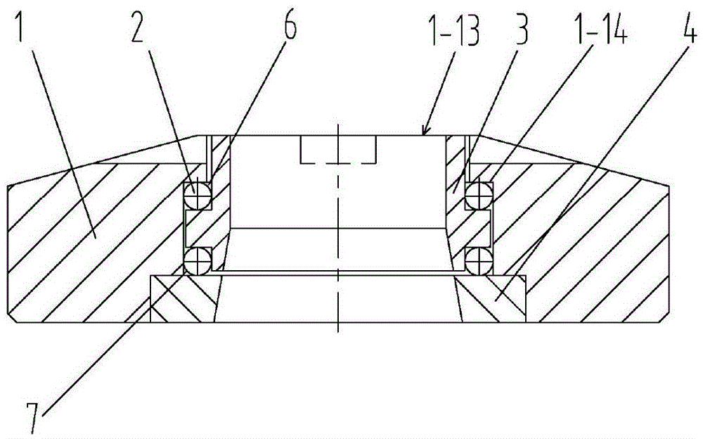 Rotary outlet device of guide device for drilling radial horizontal holes