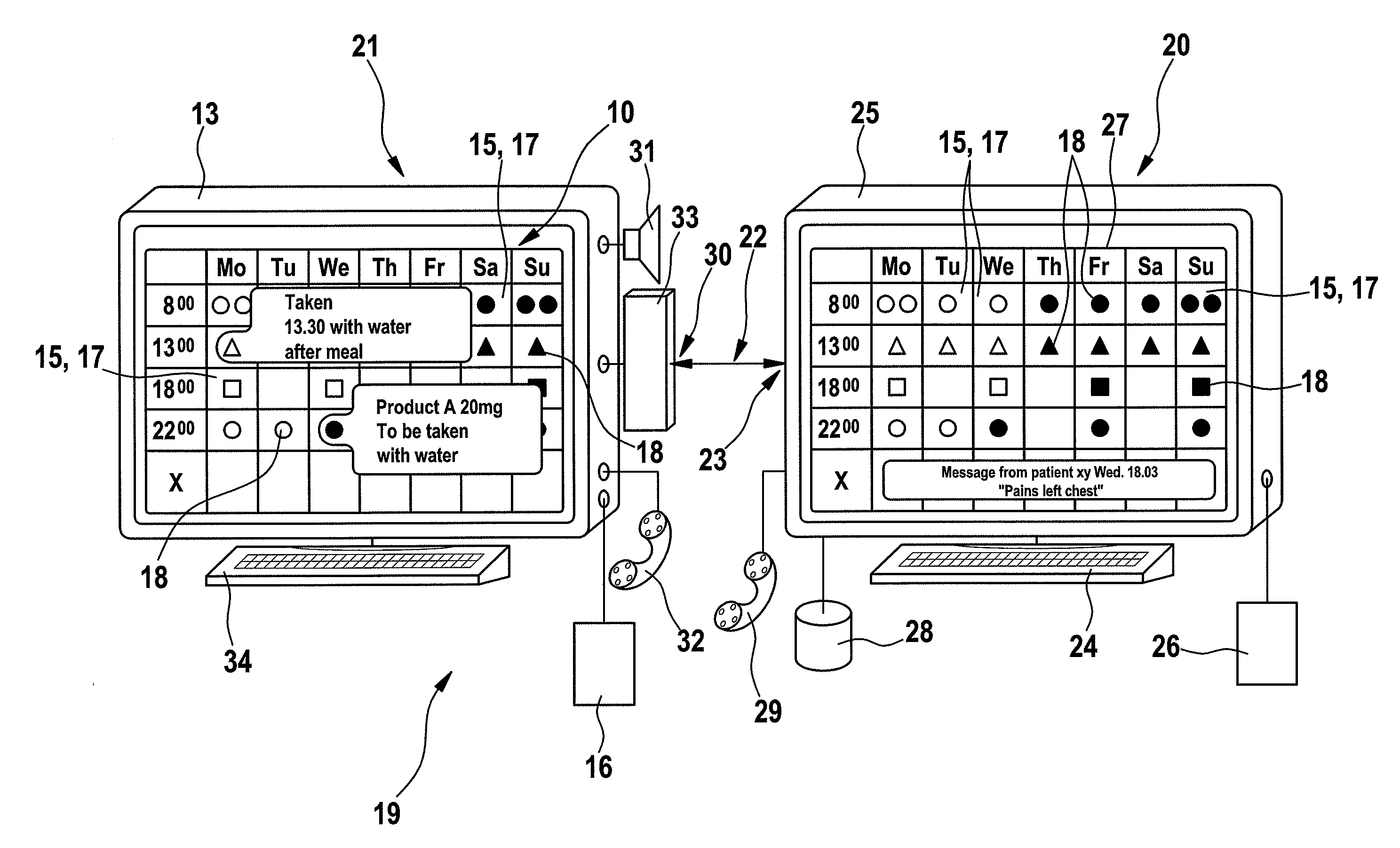 Dummy device, system and method for patient-based medication using medicinal and/or pharmaceutical and/or dietary supplement products for a patient