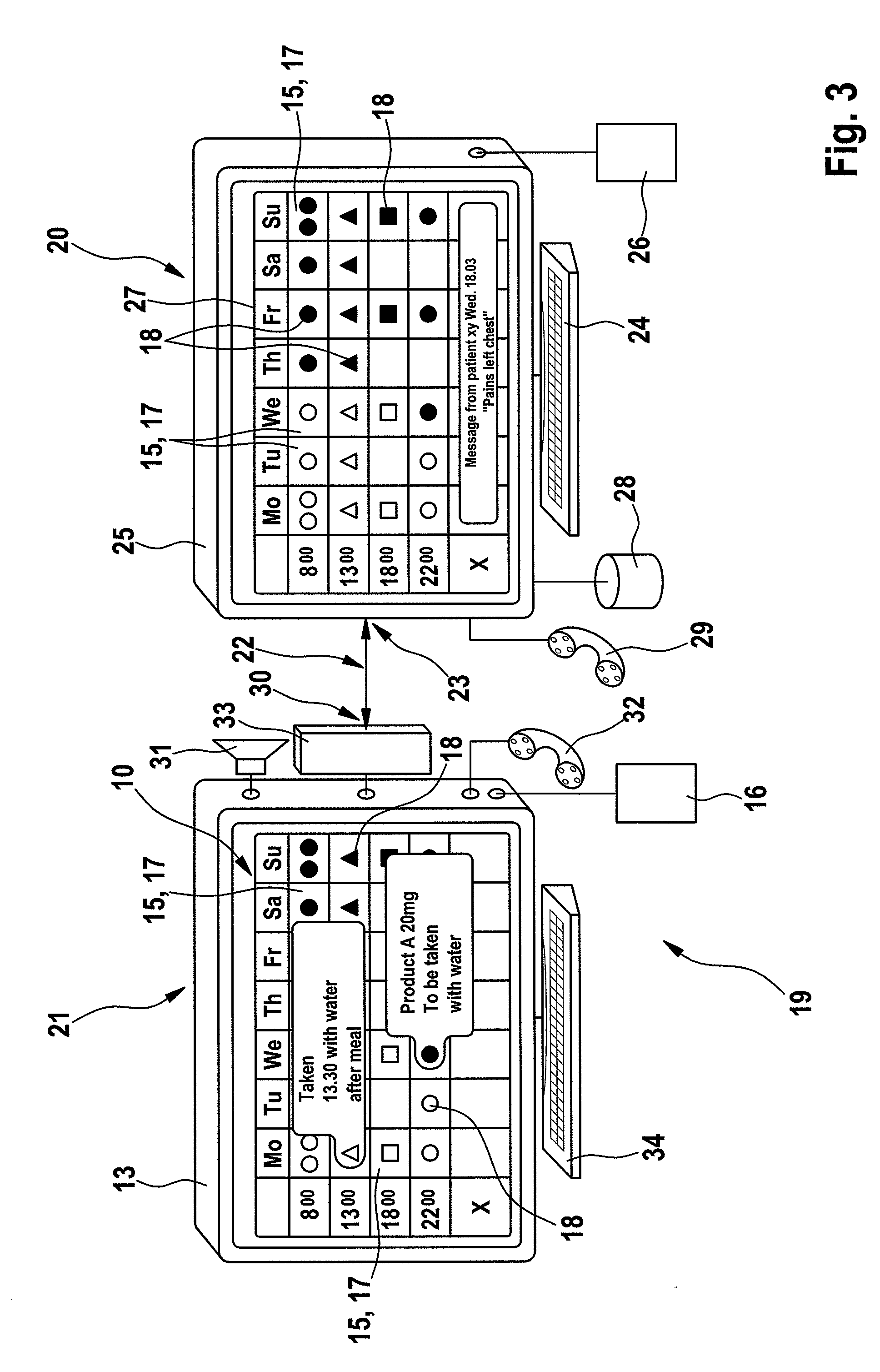 Dummy device, system and method for patient-based medication using medicinal and/or pharmaceutical and/or dietary supplement products for a patient