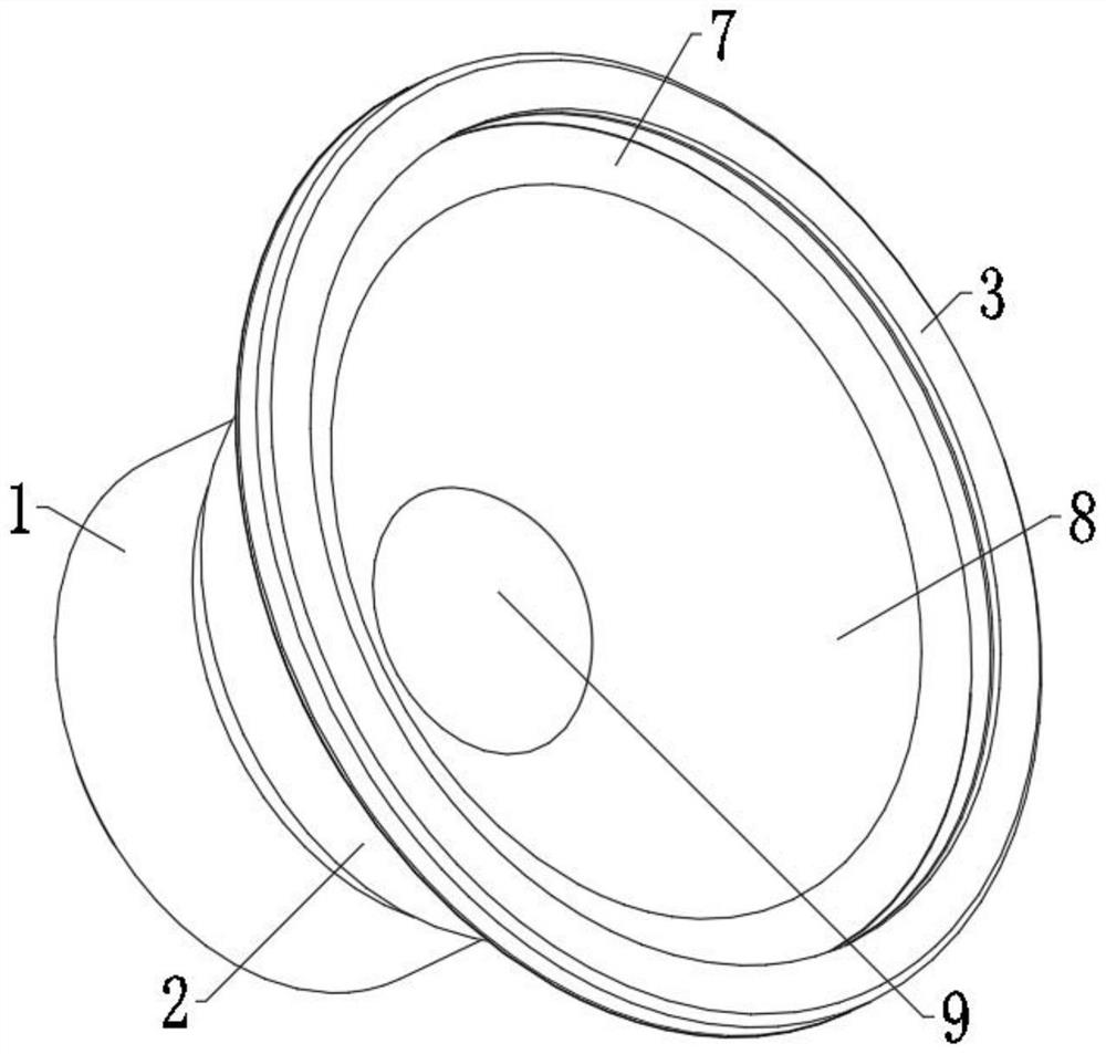 Television loudspeaker with balanced vibration