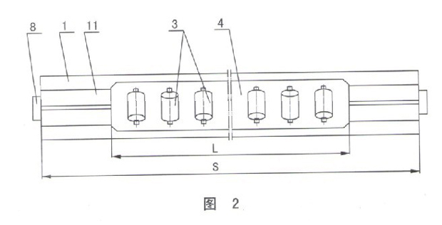 Crossed cylindrical roller guide rail for instrument lathe