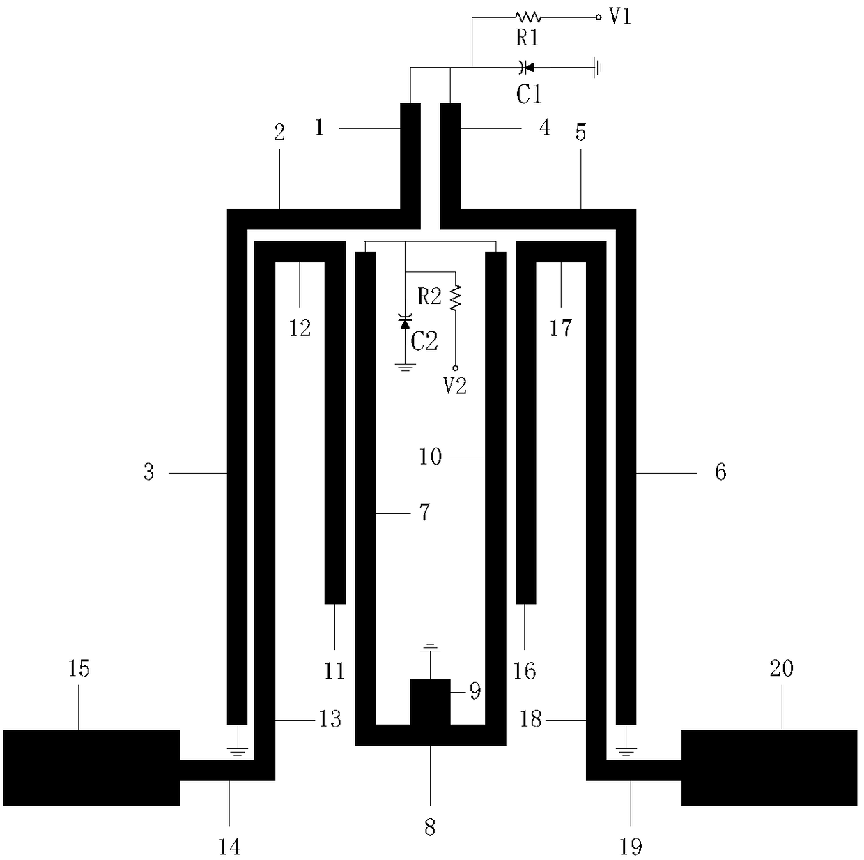 Independent electrically tunable dual-band bandpass filters